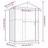 vidaXL Garden Shed Grey 126x97.5x177 cm Galvanised Steel