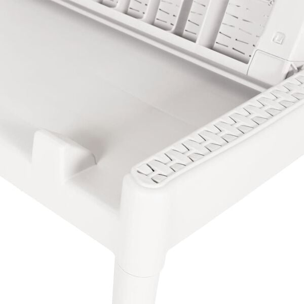 vidaXL Sun Lounger White 186x60x29 cm PP