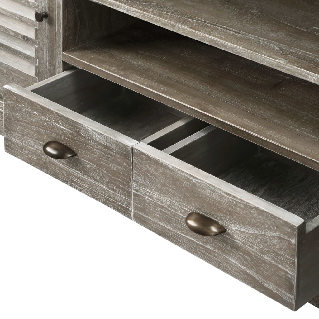 vidaXL TV Cabinet Solid Mindi Wood 145x35x60 cm