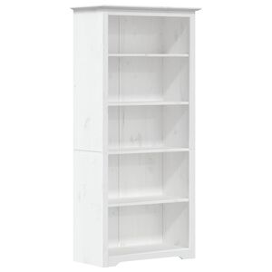vidaXL Bookcase BODO White 80x38x180 cm Solid Wood Pine 5-Tier