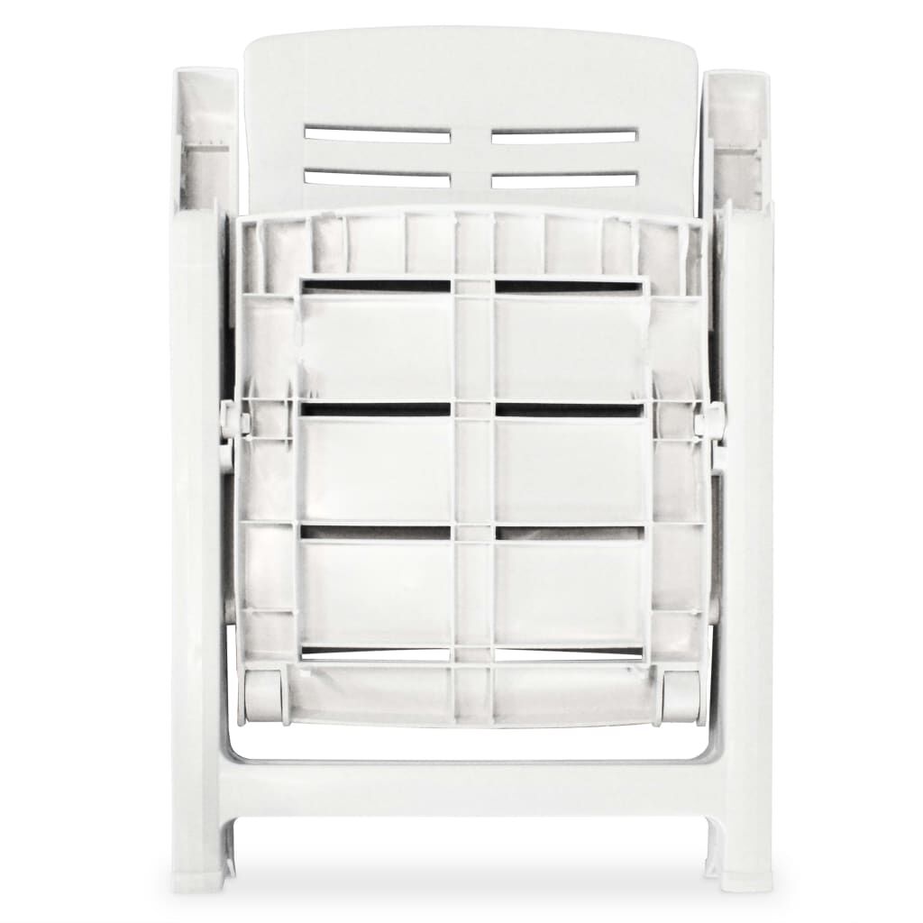 vidaXL 3 Piece Bistro Set Plastic White