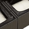 vidaXL 10 Piece Garden Sofa Set with Cushions Black Poly Rattan
