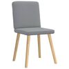 vidaXL Dining Chairs 4 pcs Light Grey Fabric
