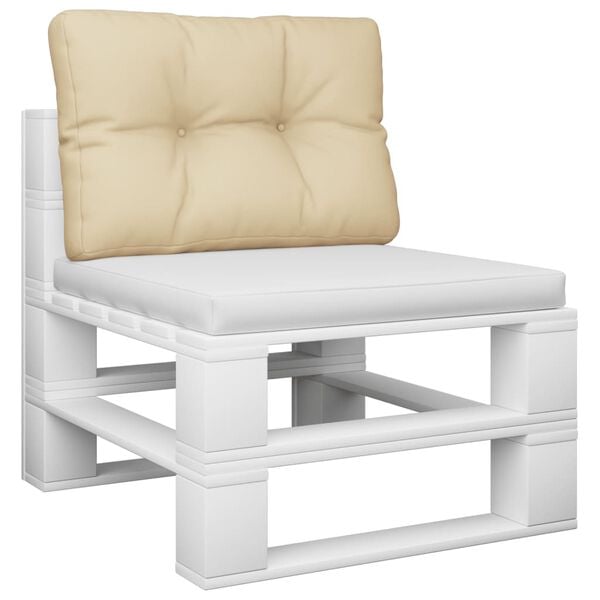 vidaXL Pallet Cushion Beige 60x40x12 cm Fabric