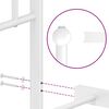 vidaXL Metal Bed Frame without Mattress with Footboard White 150x200cm
