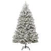 vidaXL Artificial Hinged Christmas Tree with Flocked Snow 240 cm