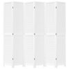 vidaXL Room Divider 6 Panels White Solid Wood Paulownia