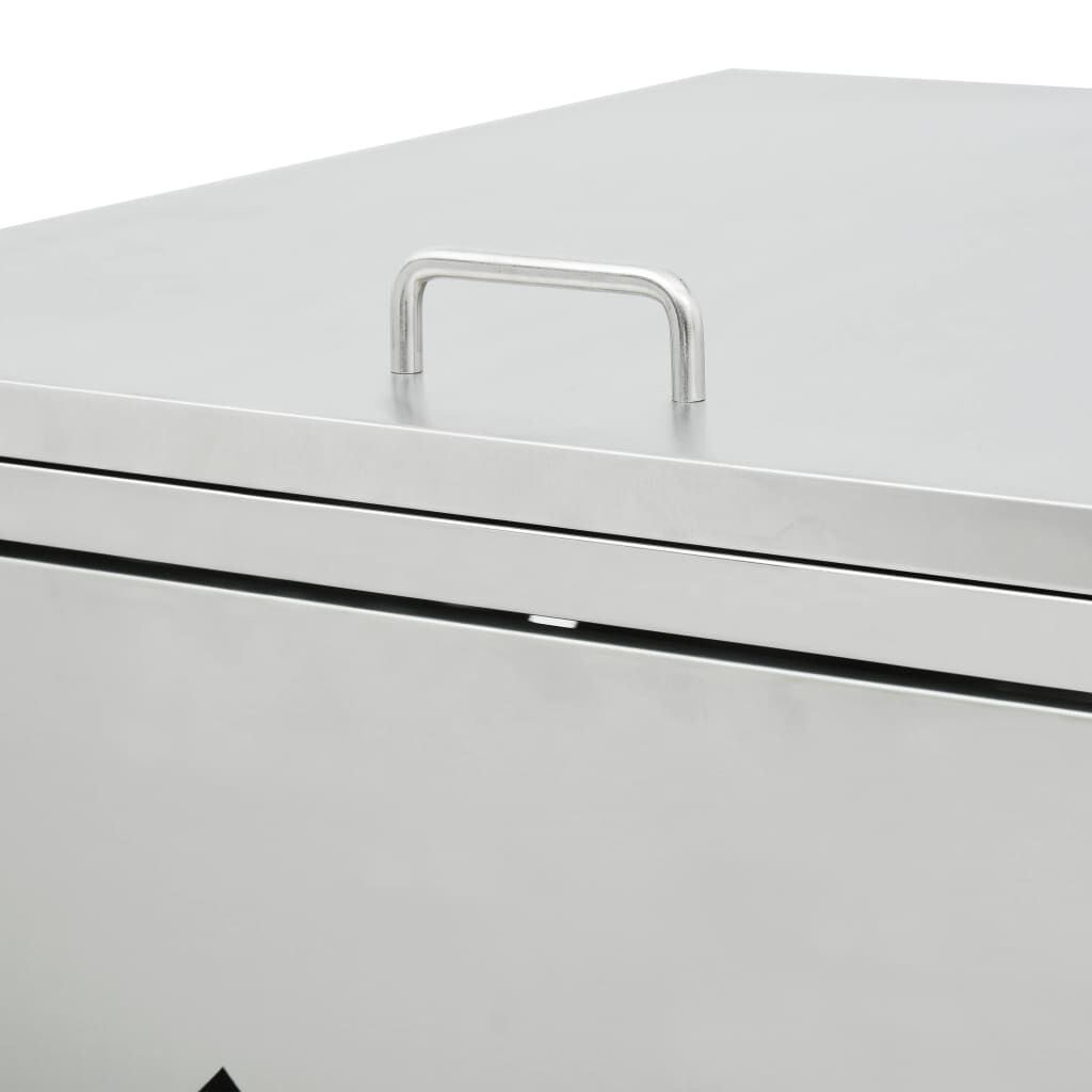 vidaXL Quadruple Wheelie Bin Shed 240 L Stainless Steel