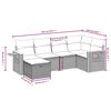 vidaXL 6 Piece Garden Sofa Set with Cushions Black Poly Rattan