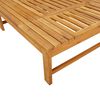 vidaXL Sun Lounger with Dark Grey Cushion and Pillow Solid Wood Acacia