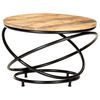 vidaXL Coffee Table Black 60x60x40 cm Solid Rough Mango Wood