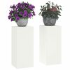 vidaXL Plant Stands 2 pcs White 24 x 24 x 55 cm Steel