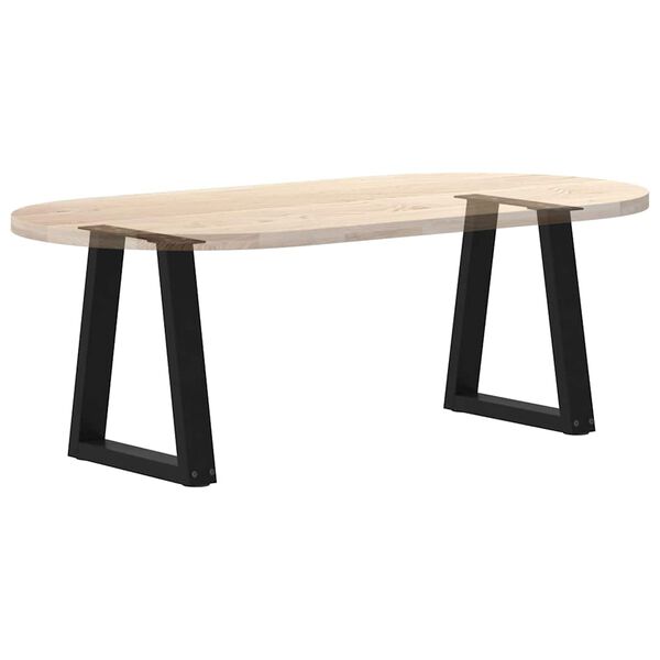 vidaXL Coffee Table Legs V-Shape 2 pcs Black 28x(42-43.3) cm Steel