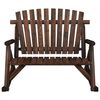 vidaXL 2-Seater Garden Rocking Bench 123x96x102 cm Solid Wood Spruce