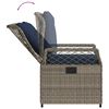 vidaXL Reclining Garden Chairs 2 pcs Grey Poly Rattan