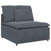 vidaXL Modular Sofa Centre Module with Cushions Dark Grey 100 cm