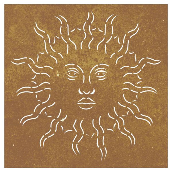 vidaXL Garden Wall Decoration 55x55 cm Corten Steel Sun Design