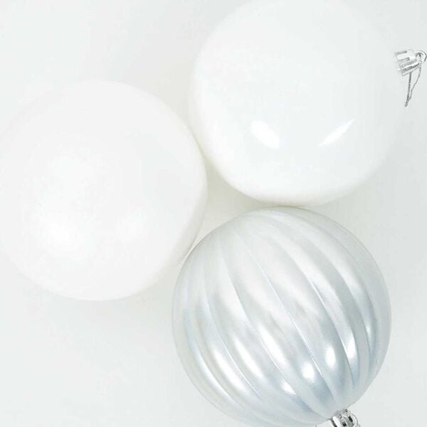 vidaXL Christmas Bauble Set 4 pcs White