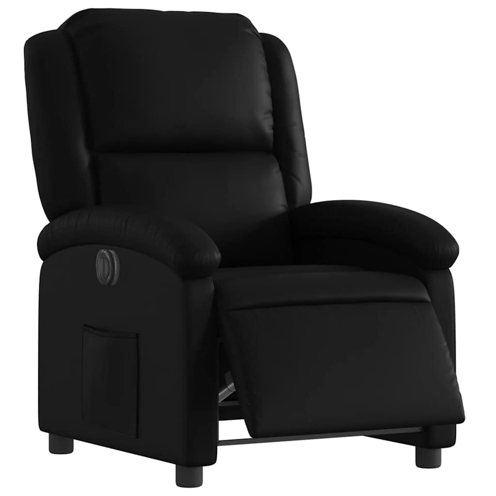vidaXL Electric Recliner Chair Black Faux Leather