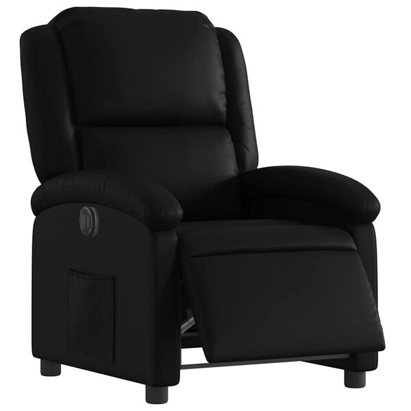 vidaXL Electric Recliner Chair Black Faux Leather