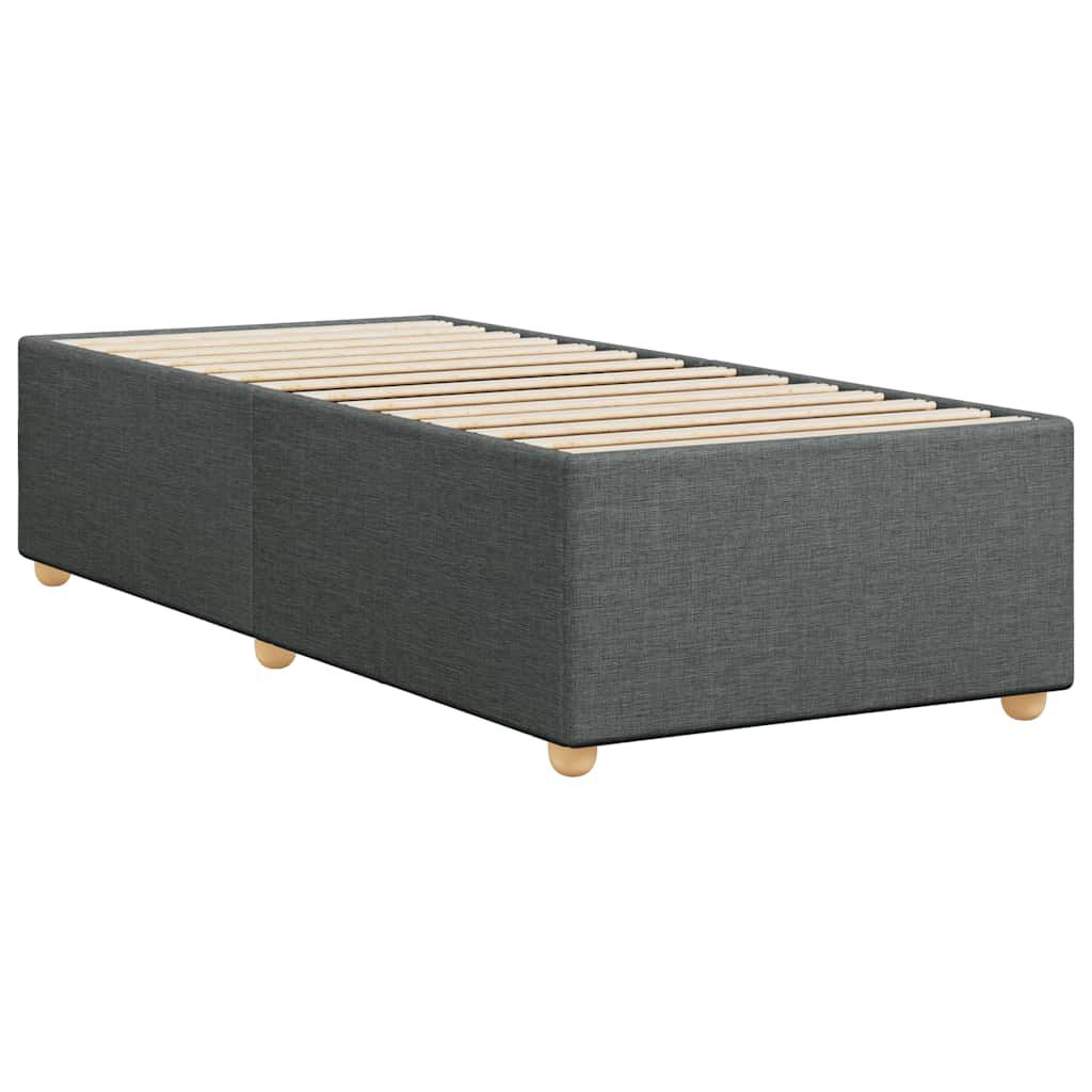vidaXL Bed Frame without Mattress Dark Grey Twin Fabric