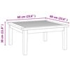 vidaXL Garden Table Brown Solid Teak wood