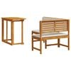 vidaXL Garden Bench Set 2 pcs Brown Solid Acacia Wood
