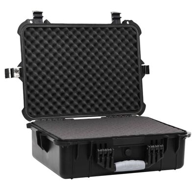 vidaXL Portable Flight Case Black 52x40x19 cm PP
