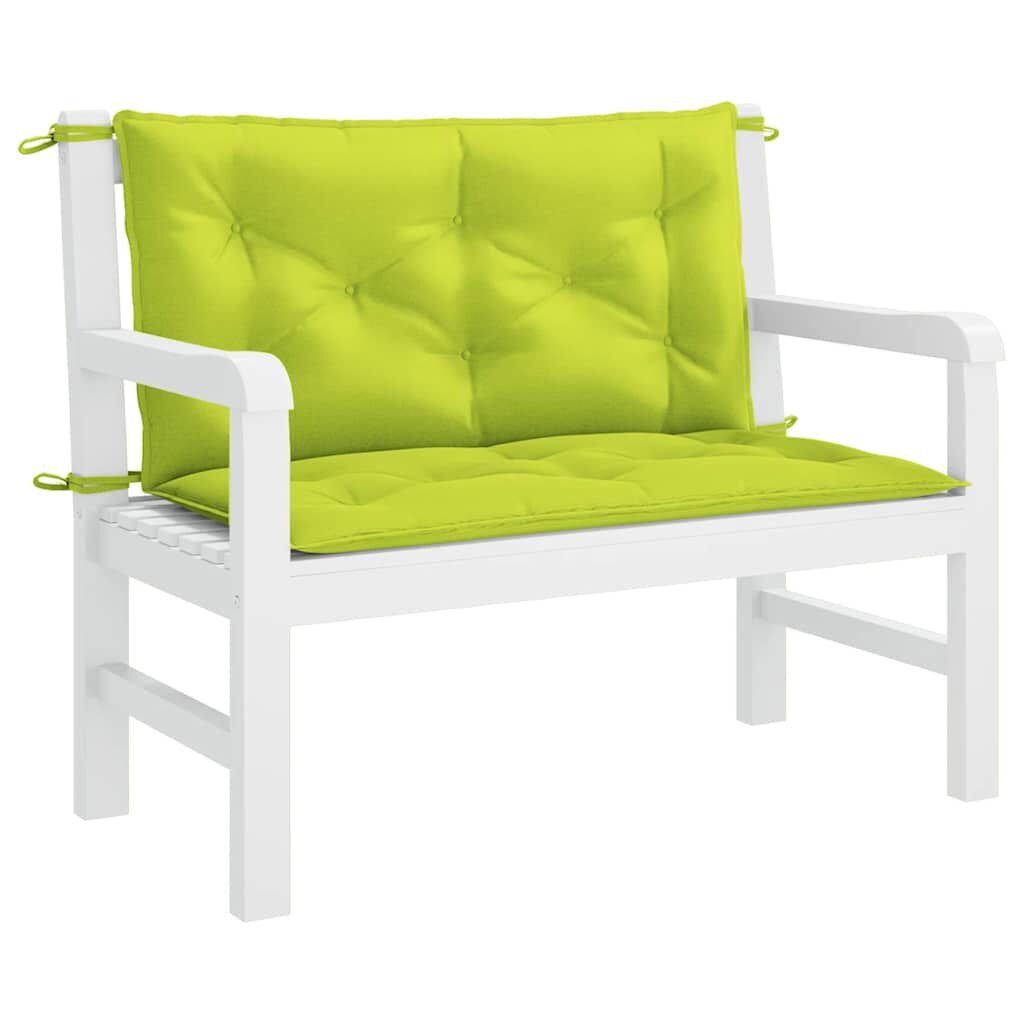 vidaXL Garden Bench Cushion Bright Green 100x(50+50)x7cm Oxford Fabric