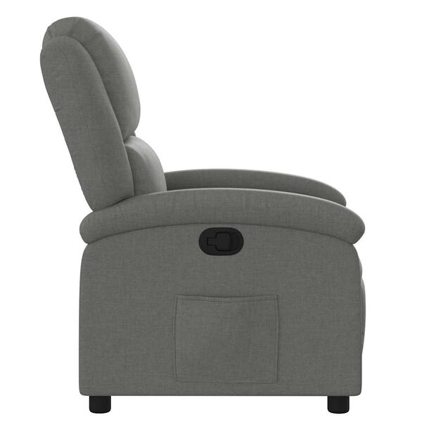 vidaXL Recliner Chair Dark Grey Fabric