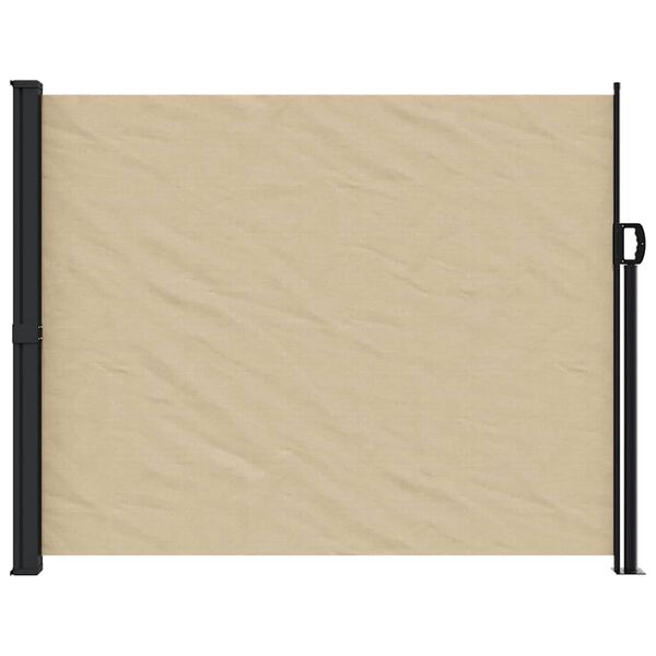 vidaXL Retractable Side Awning Beige 160x600 cm