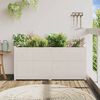 vidaXL Garden Planter White 150x50x70 cm Solid Wood Pine