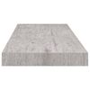 vidaXL Floating Wall Shelves 2 pcs Concrete Grey 60x23.5x3.8 cm MDF