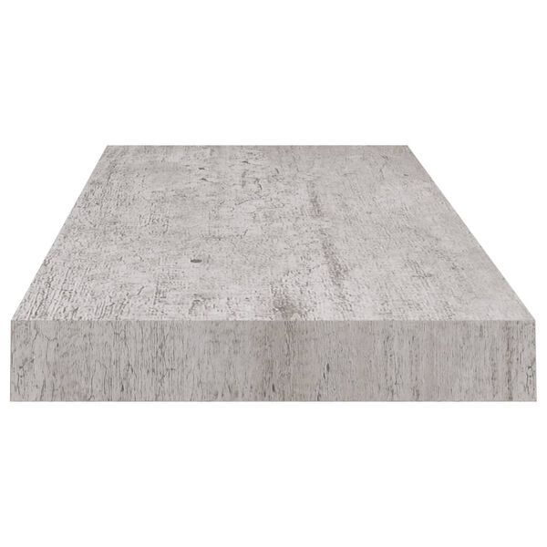 vidaXL Floating Wall Shelves 2 pcs Concrete Grey 60x23.5x3.8 cm MDF