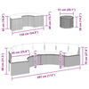 vidaXL 3 Piece Garden Sofa Set Half-Round Grey Poly Rattan