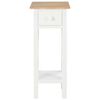 vidaXL Side Table White 27x27x65.5 cm Wood