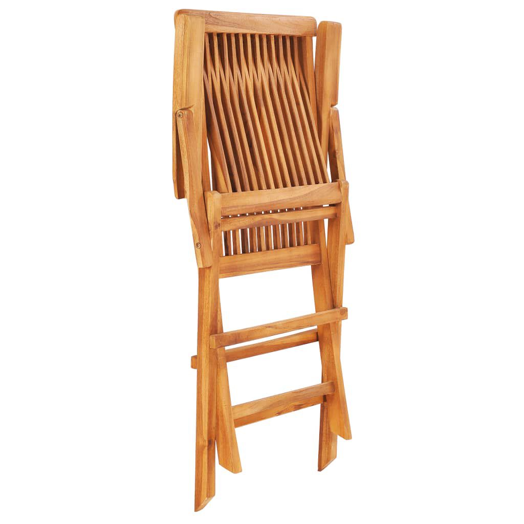 vidaXL 7 Piece Folding Outdoor Dining Set Solid Teak Wood