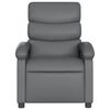 vidaXL Recliner Chair Grey Faux Leather