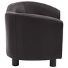 vidaXL Dog Sofa Brown 67x41x39 cm Faux Leather