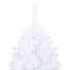 vidaXL Artificial Pre-lit Christmas Tree with Thick Branches White 240 cm