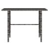 vidaXL 4 Piece Garden Dining Set with Cushions Grey Poly Rattan