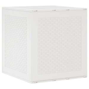 vidaXL Garden Storage Box White 55 x 53 x 57 cm Polypropylene