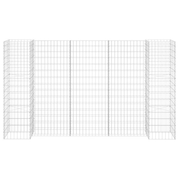 vidaXL H-Shaped Gabion Planter Steel Wire 260x40x150 cm