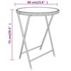 vidaXL 5 Piece Garden Bistro Set Poly Rattan and Tempered Glass Grey