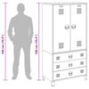 vidaXL Industrial Wardrobe Anthracite 90x50x180 cm Metal