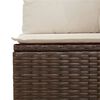 vidaXL 6 Piece Garden Sofa Set with Cushions Brown Poly Rattan