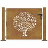 vidaXL Garden Gate 105x80 cm Corten Steel Tree Design