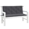 vidaXL Garden Bench Cushions 2 pcs Melange Anthracite 120x50x7 cm Fabric