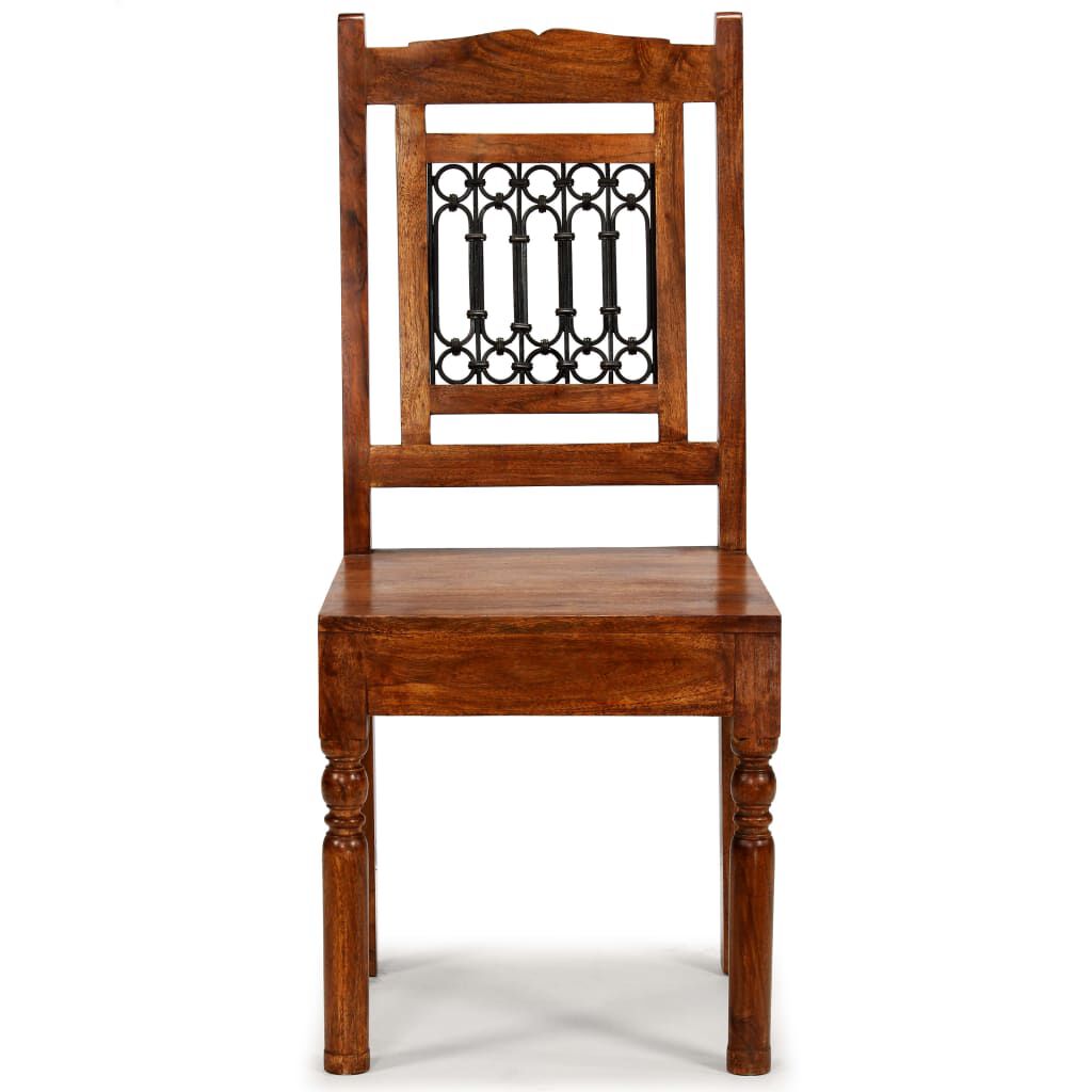 vidaXL Dining Chairs 2 pcs Solid Wood with Honey-coloured Finish Classic