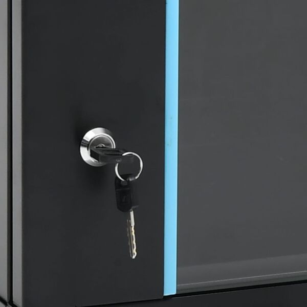 vidaXL 9U Wall Mounted Network Cabinet 19 IP20 600x450x510 mm